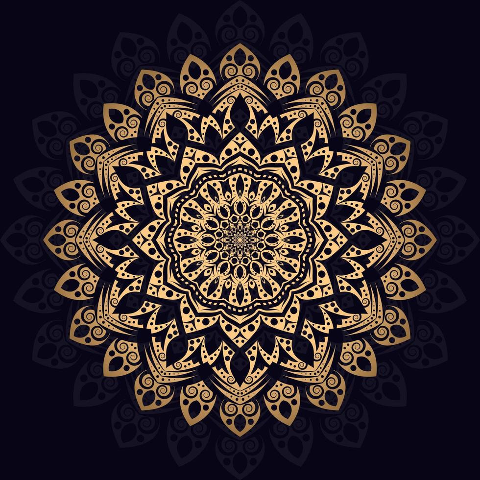 Luxury Mandala Pattern with Star Shapes vector