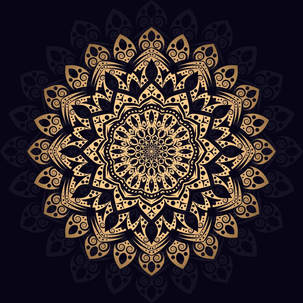 Luxury Mandala Pattern with Star Shapes vector