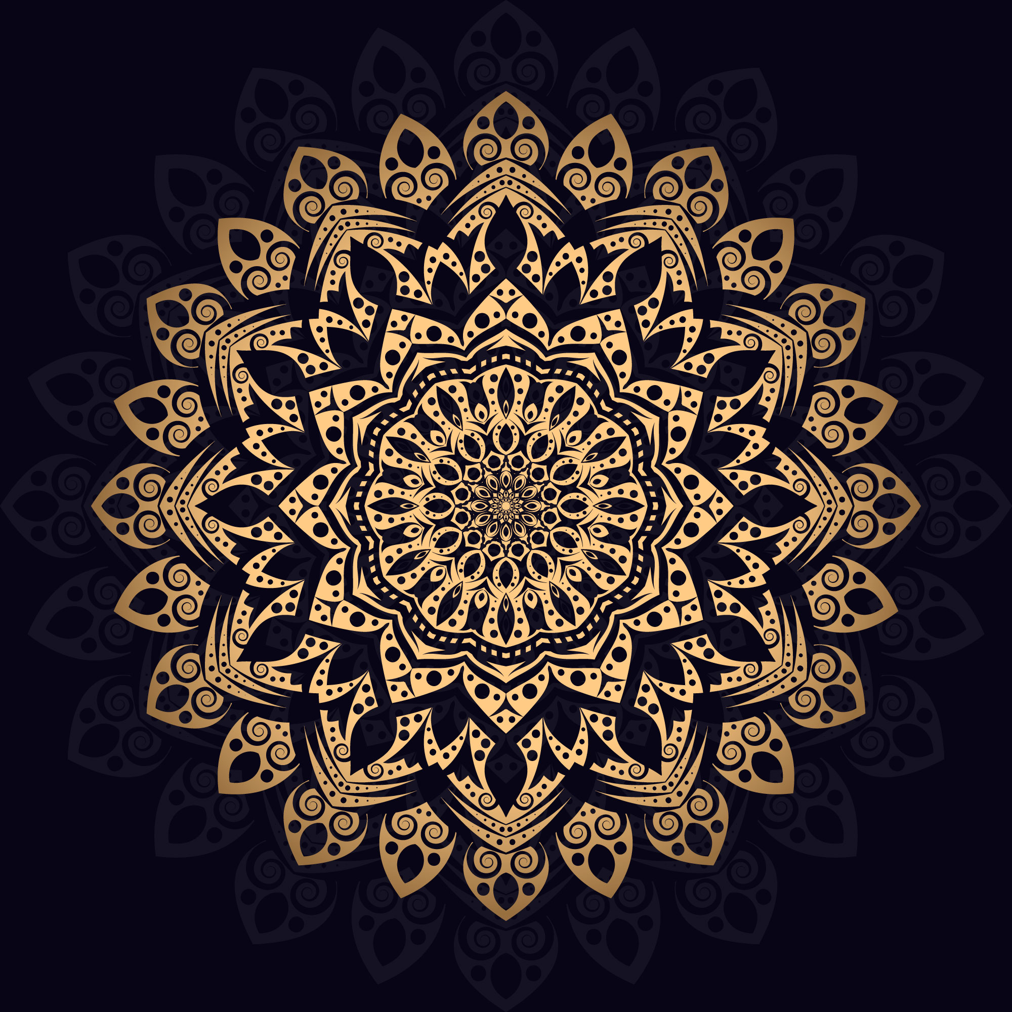 Download Luxury Mandala Pattern with Star Shapes 935638 - Download Free Vectors, Clipart Graphics ...