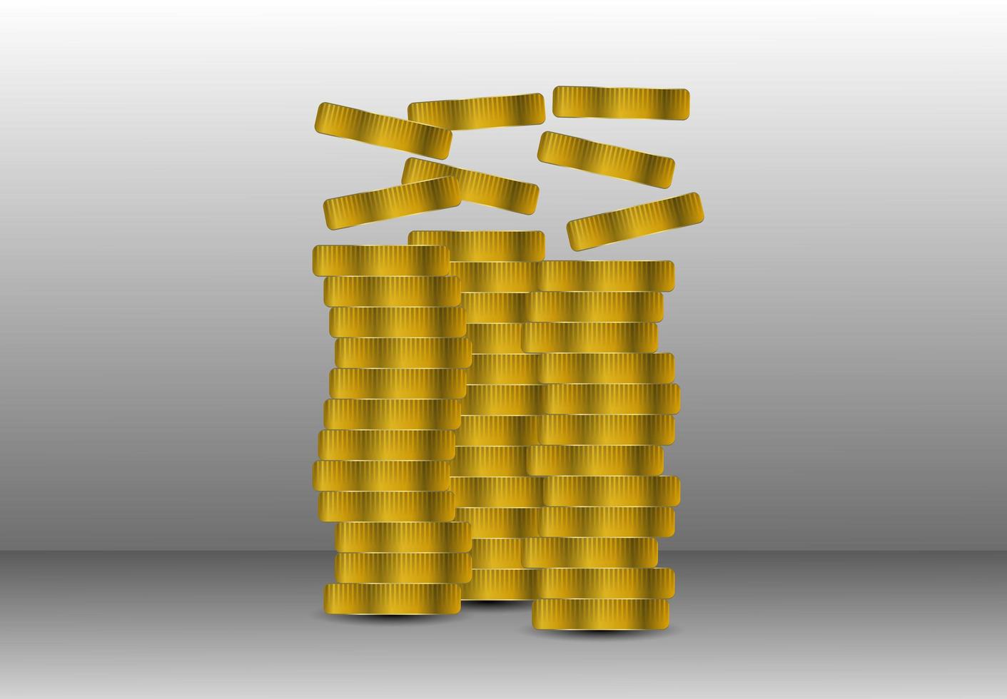 Coin Stack Increasing Set vector