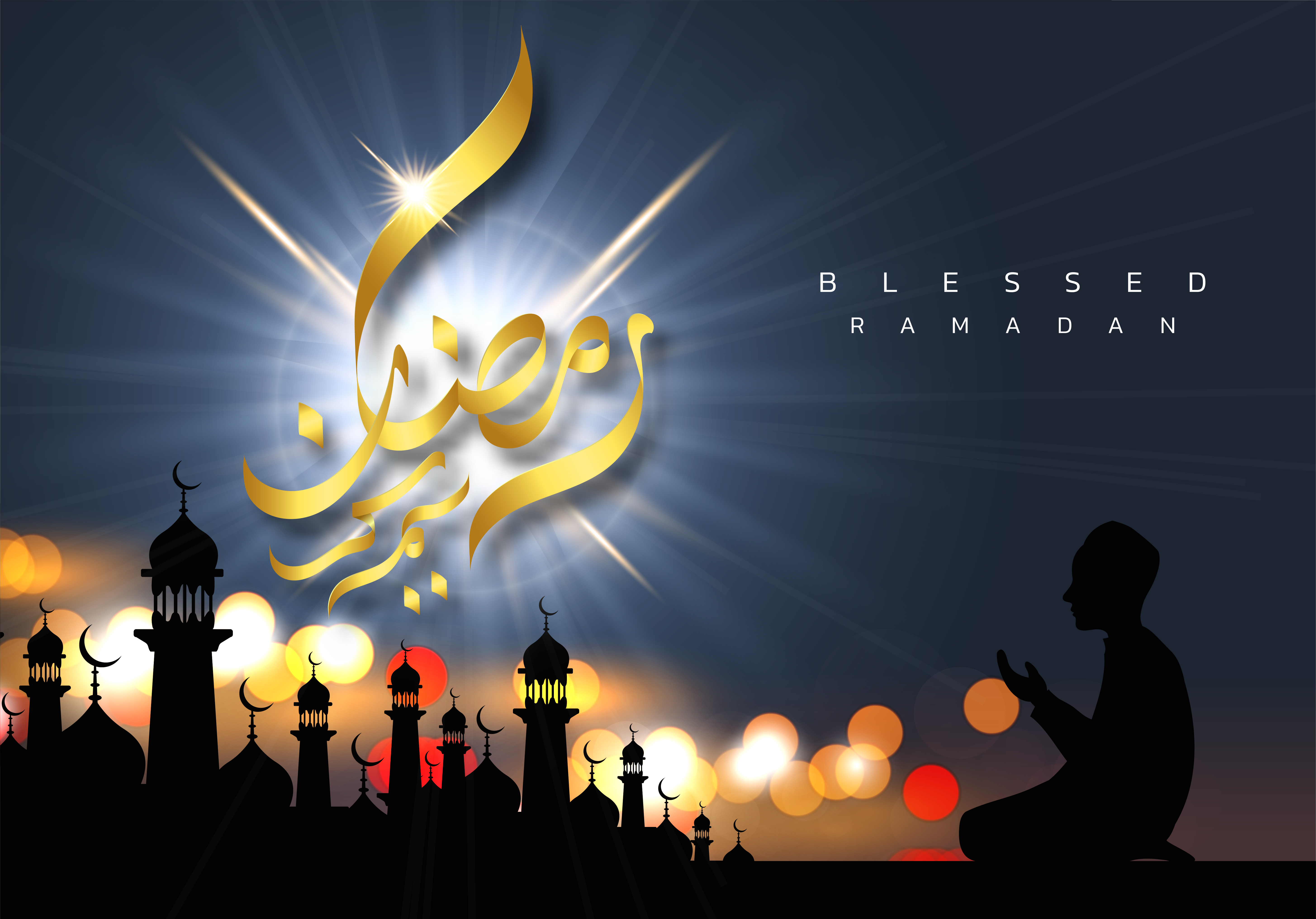 Ramadan Kareem Prayer Design - Download Free Vectors, Clipart Graphics