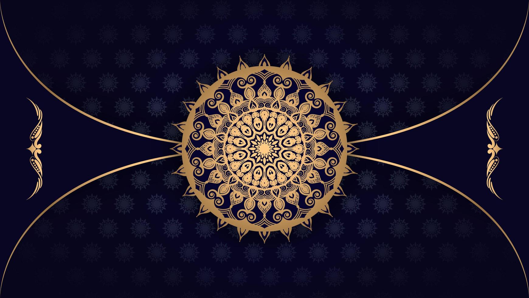 Horizontal Luxury Mandala Design vector