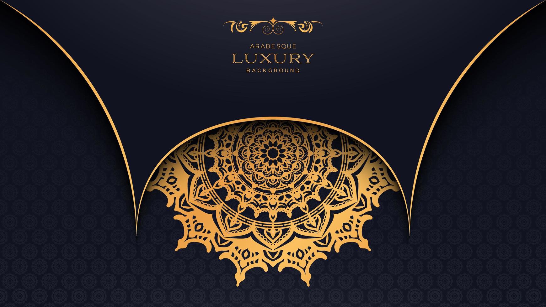 Blue Luxury Background with Ornate Mandala vector