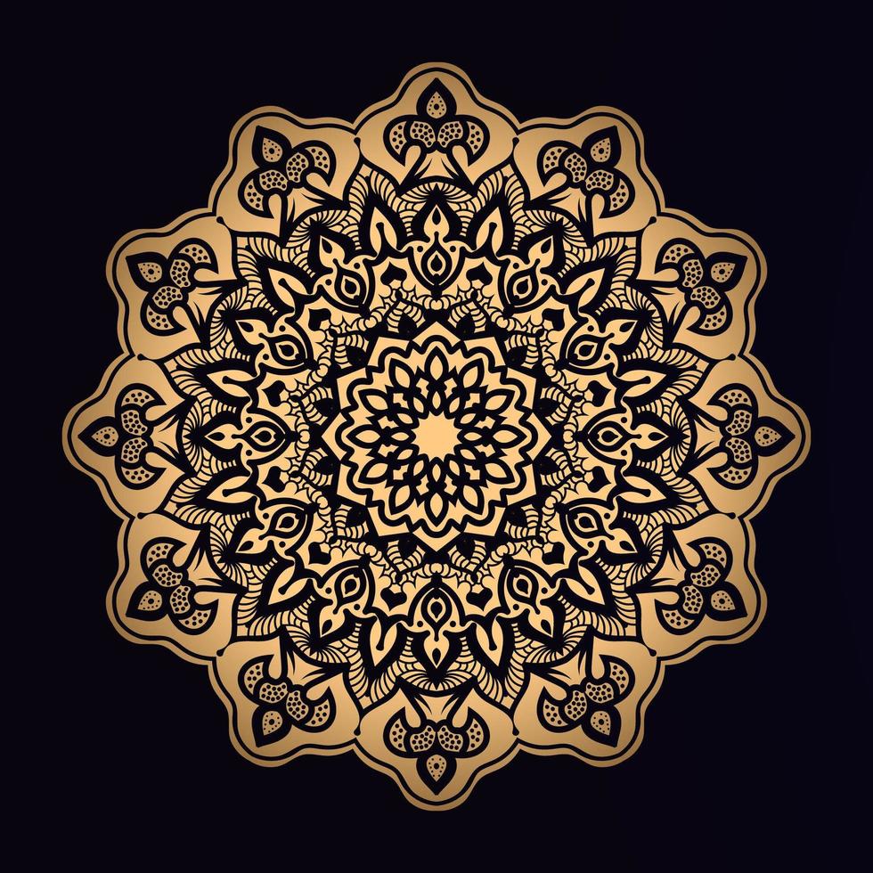 Star Shapes Golden Mandala  vector