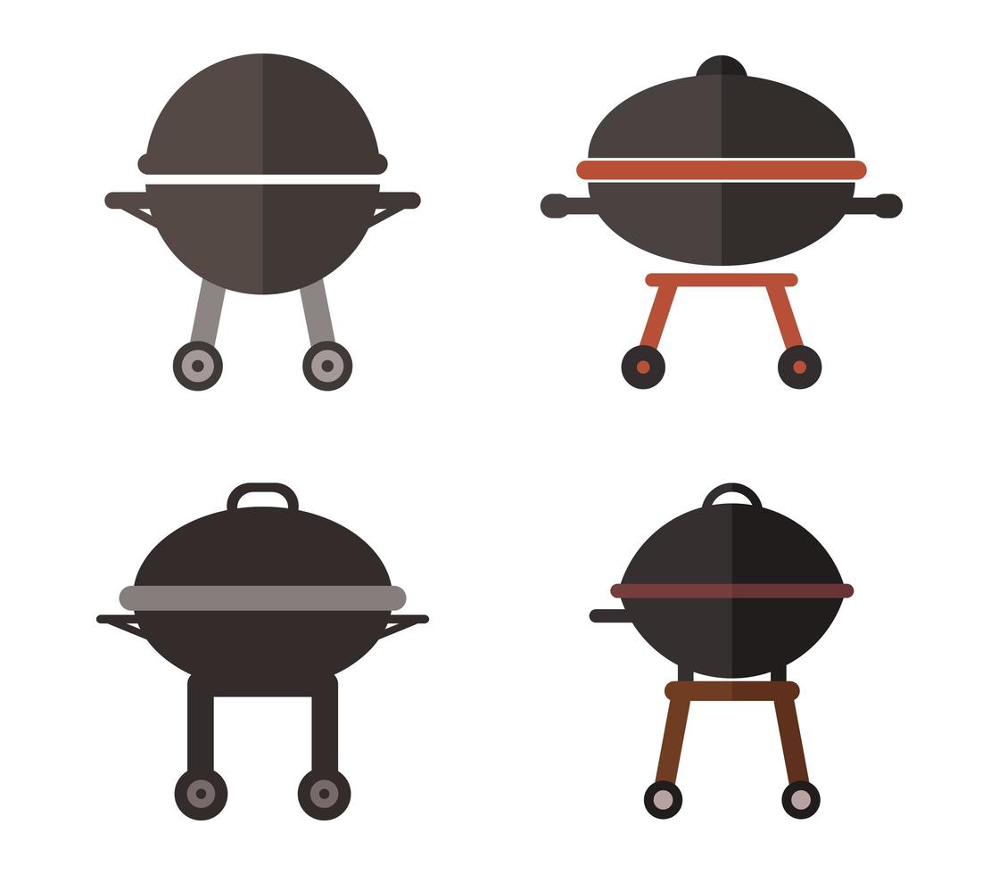 conjunto de iconos de barbacoa vector