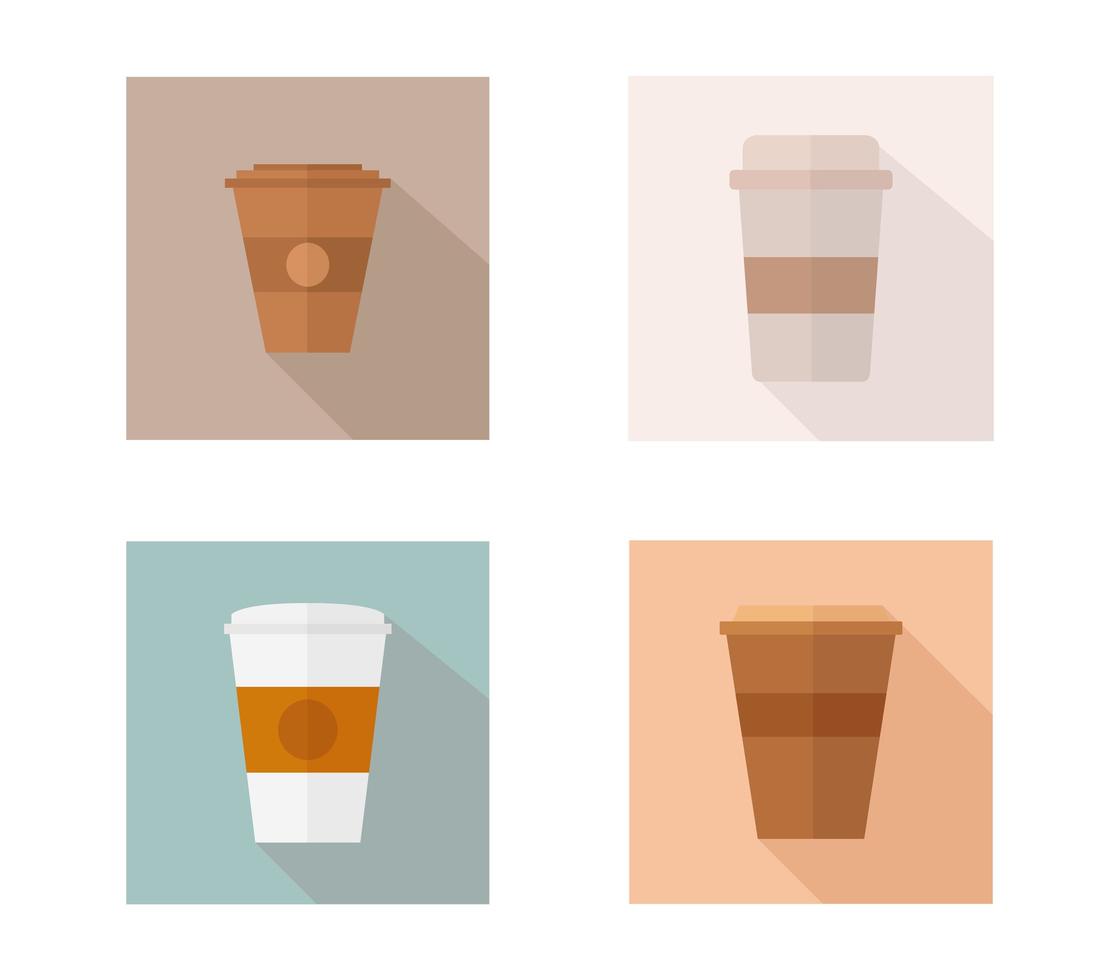 Set of Coffee Cup Icons vector