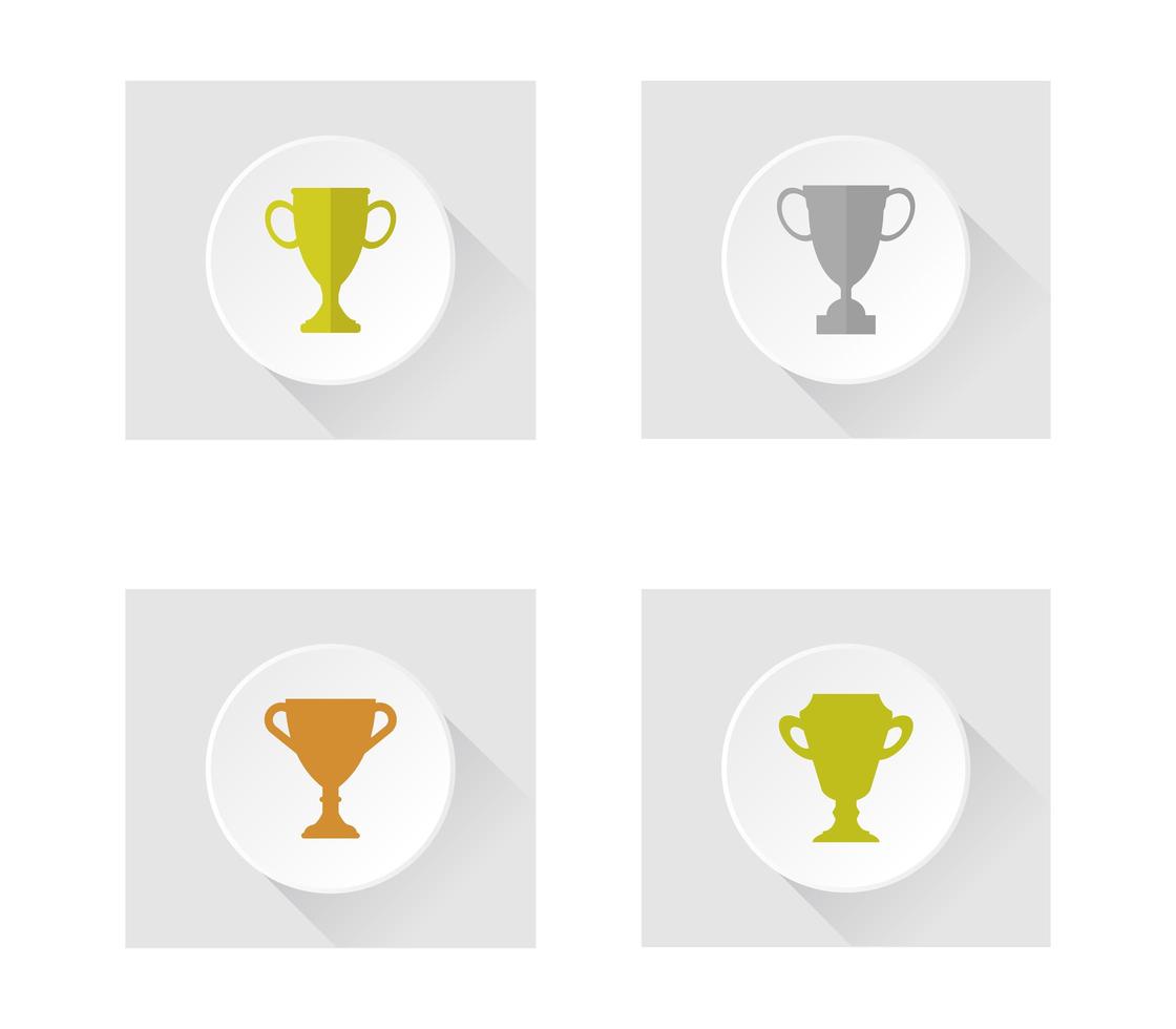 Trophy Icons Set vector