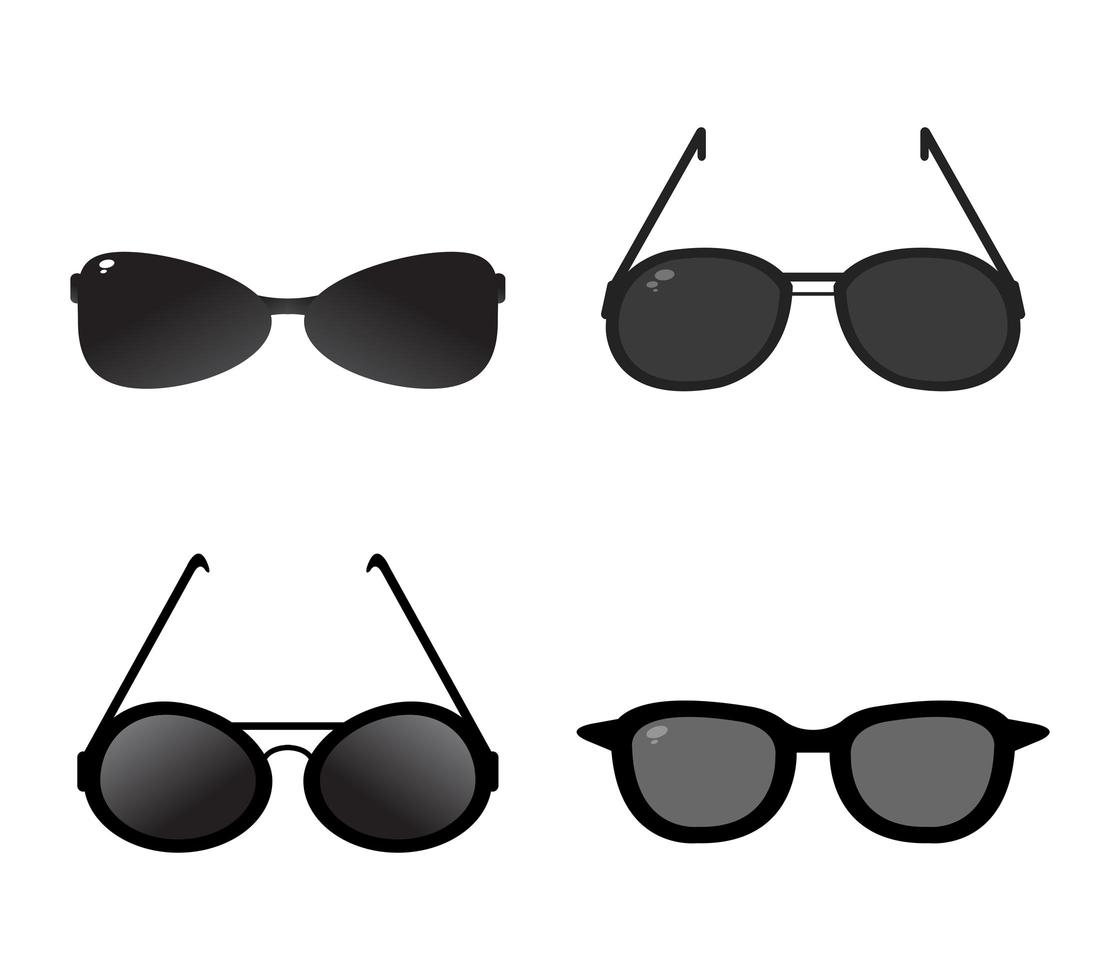 conjunto de gafas de sol vector