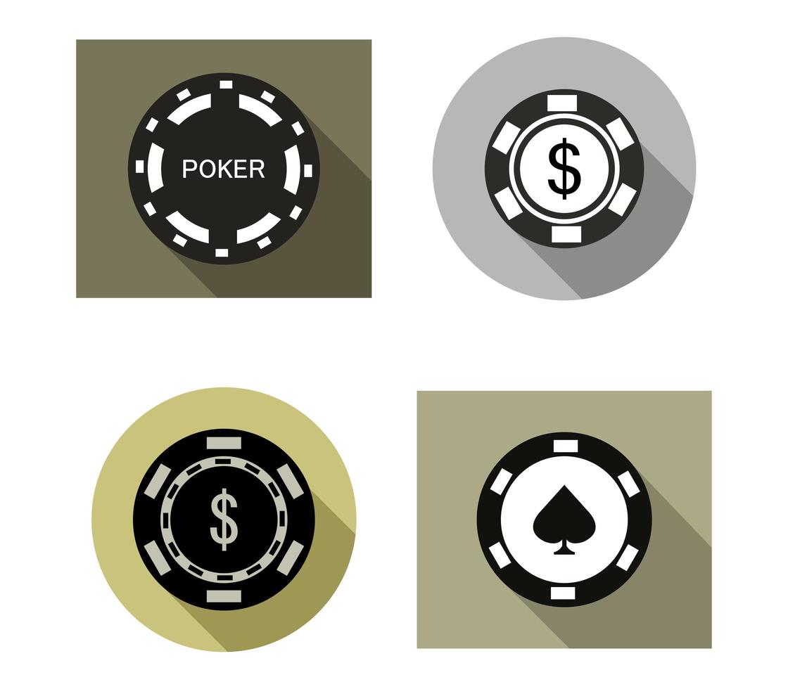 conjunto de iconos de poker vector