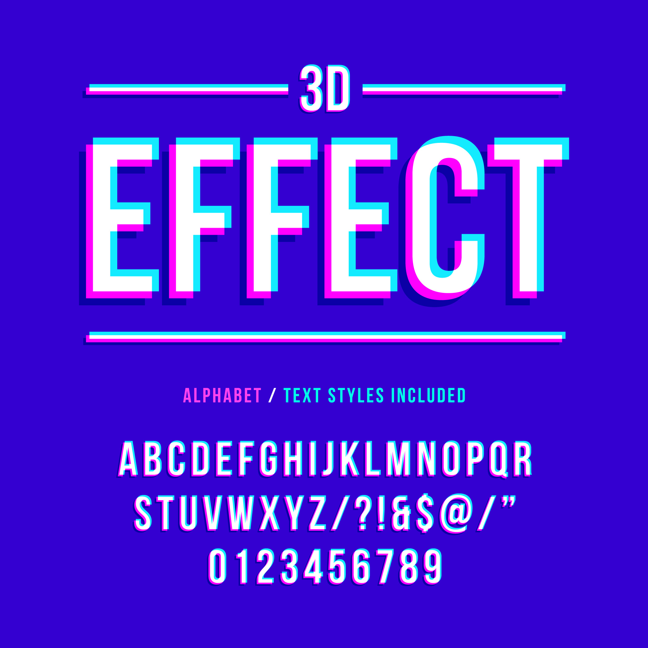 Download Stereoscopic 3D Effect Alphabet 938411 - Download Free ...