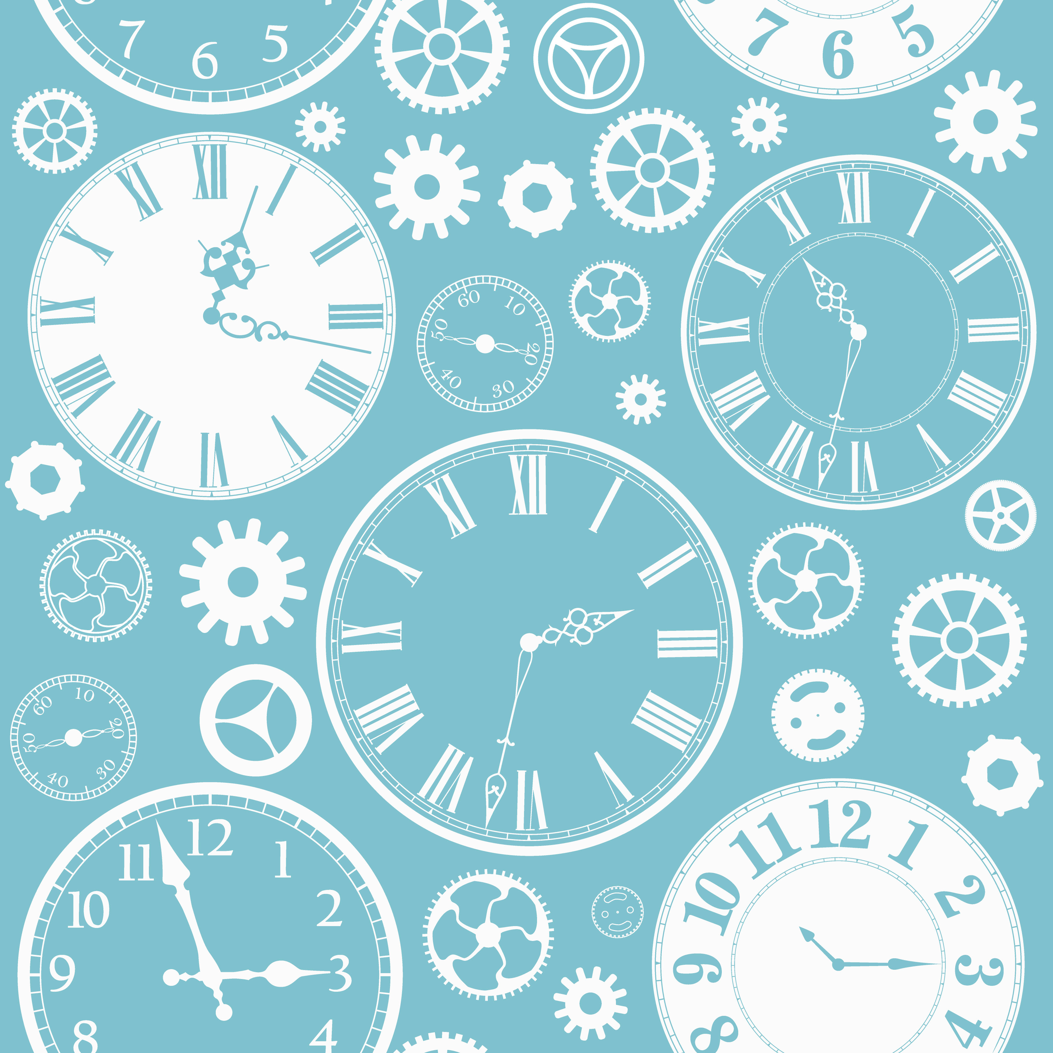 Clock Faces and Parts Seamless Pattern 938444 Vector Art at Vecteezy