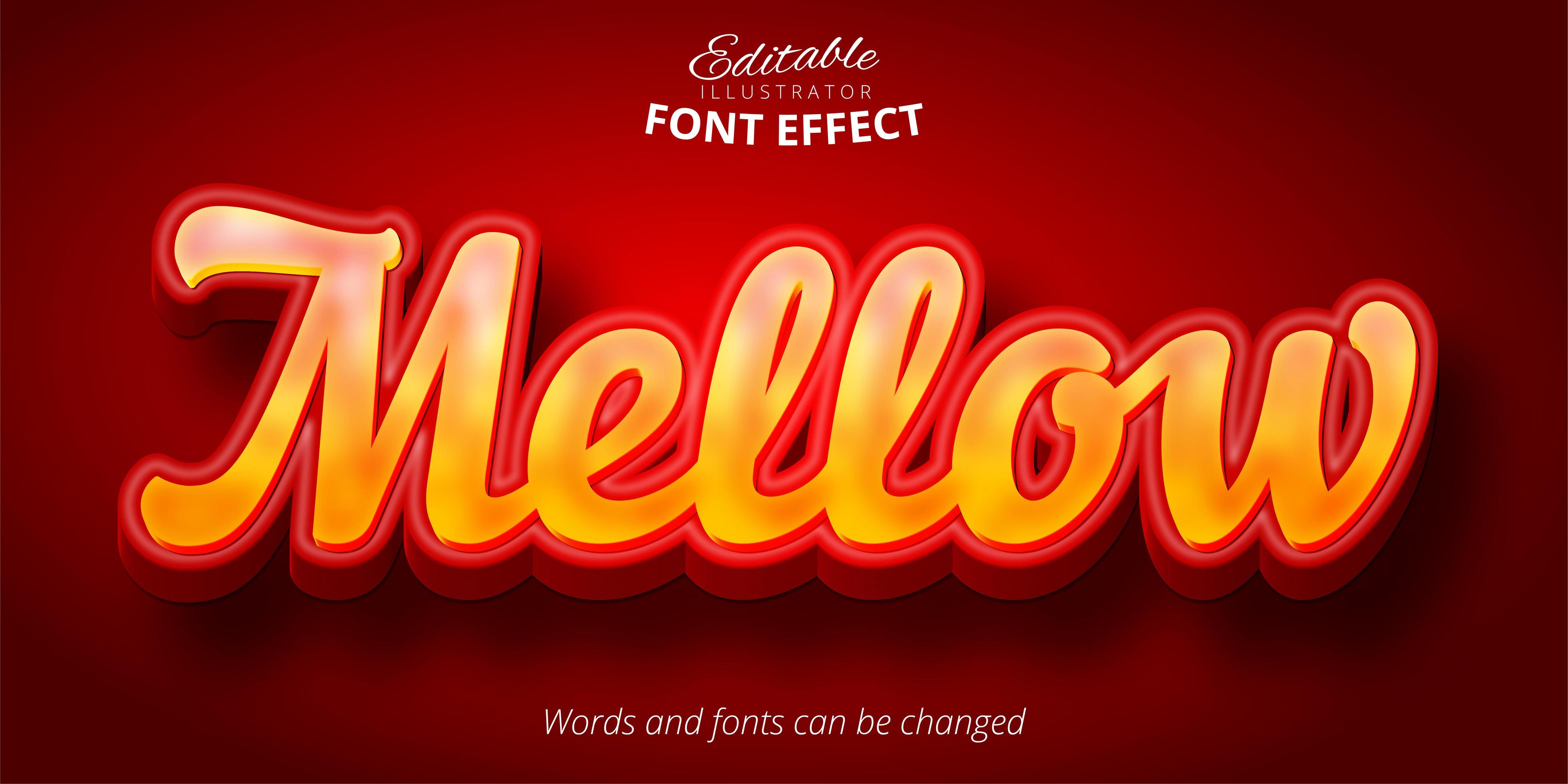 Yellow and Red Glowing Editable Font Effect 938465 Vector Art at Vecteezy