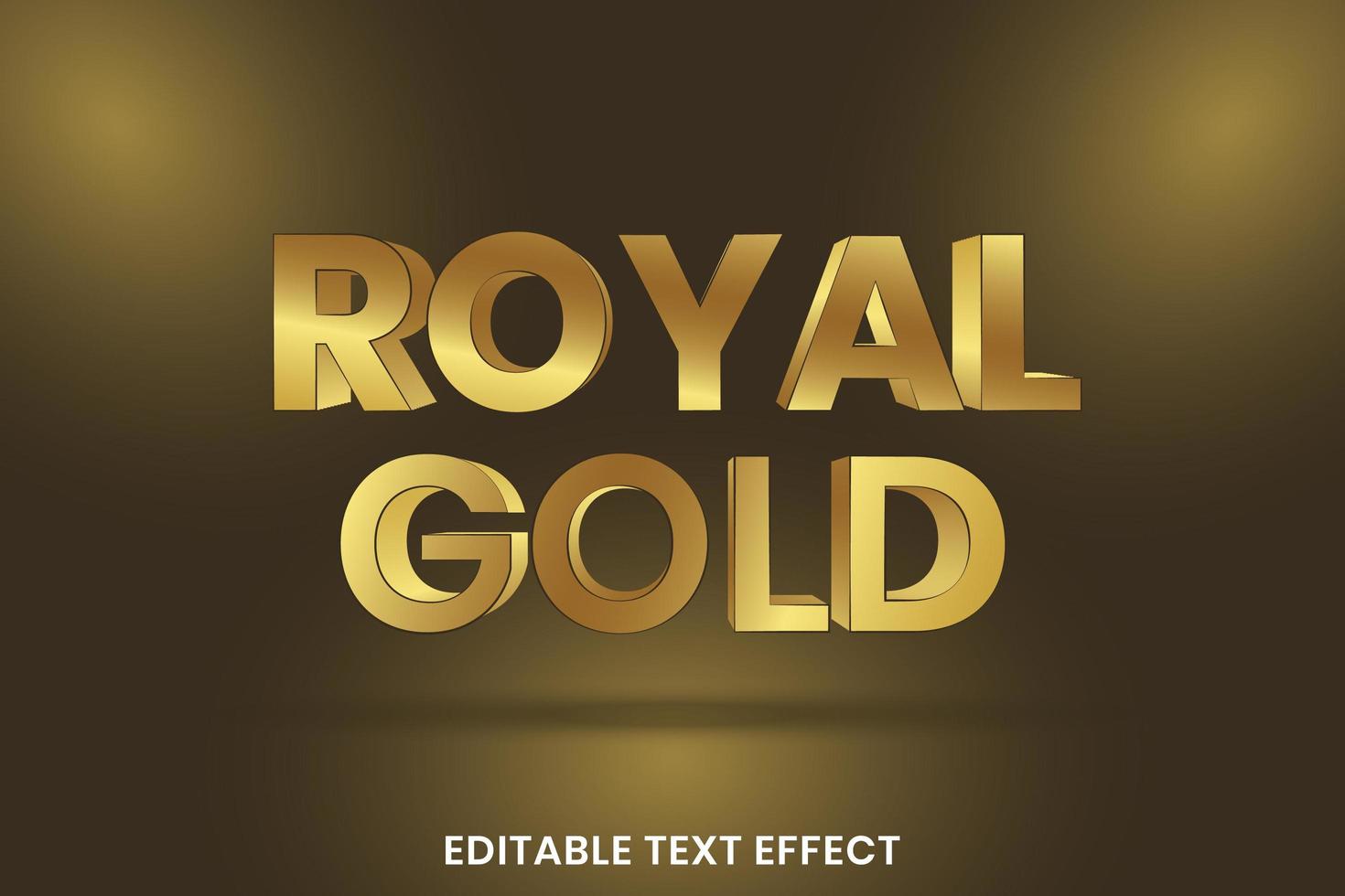 3D Gold Text Style Effect vector