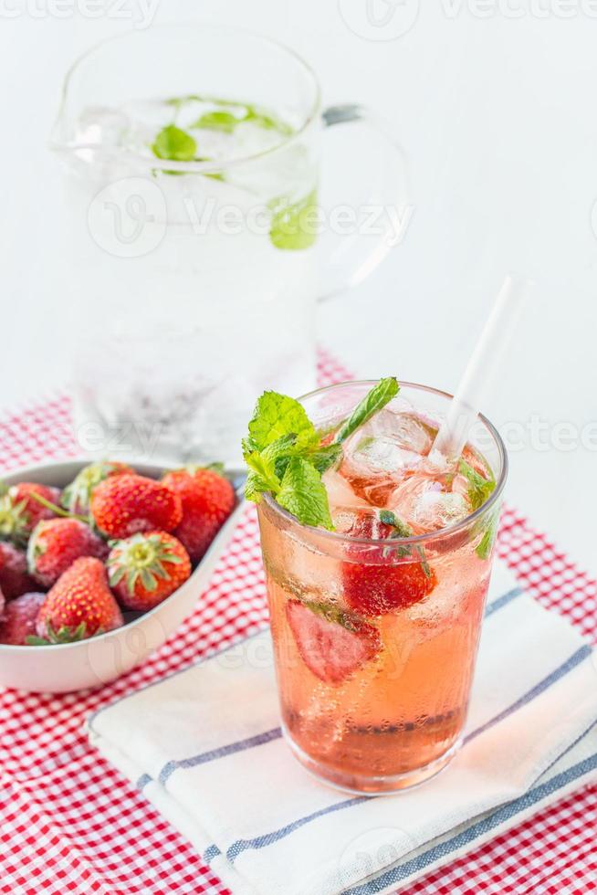 bebida de fresa foto