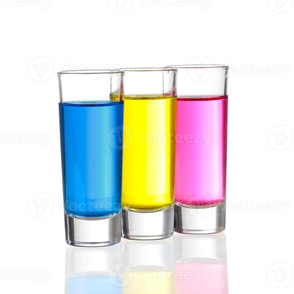 Shots - Three colourful shot drinks photo