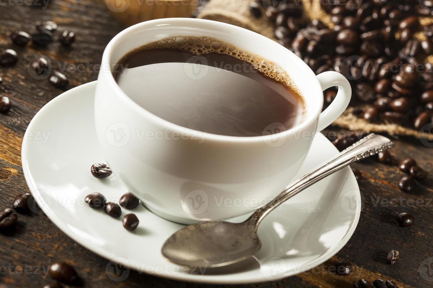 Hot Homemade Black Coffee Drink photo