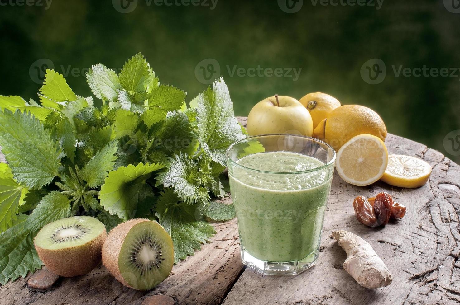 detox drink with nettles photo