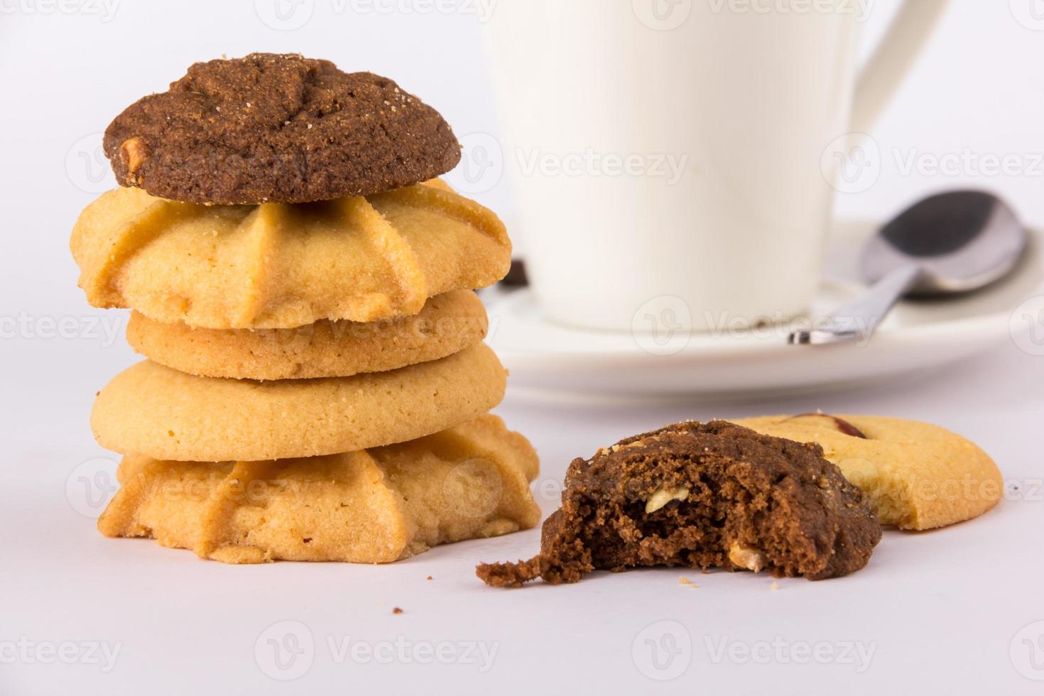 Hot drink coffee and cookies photo