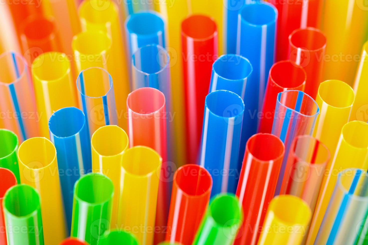 Colored Plastic Drinking Straws closeup photo
