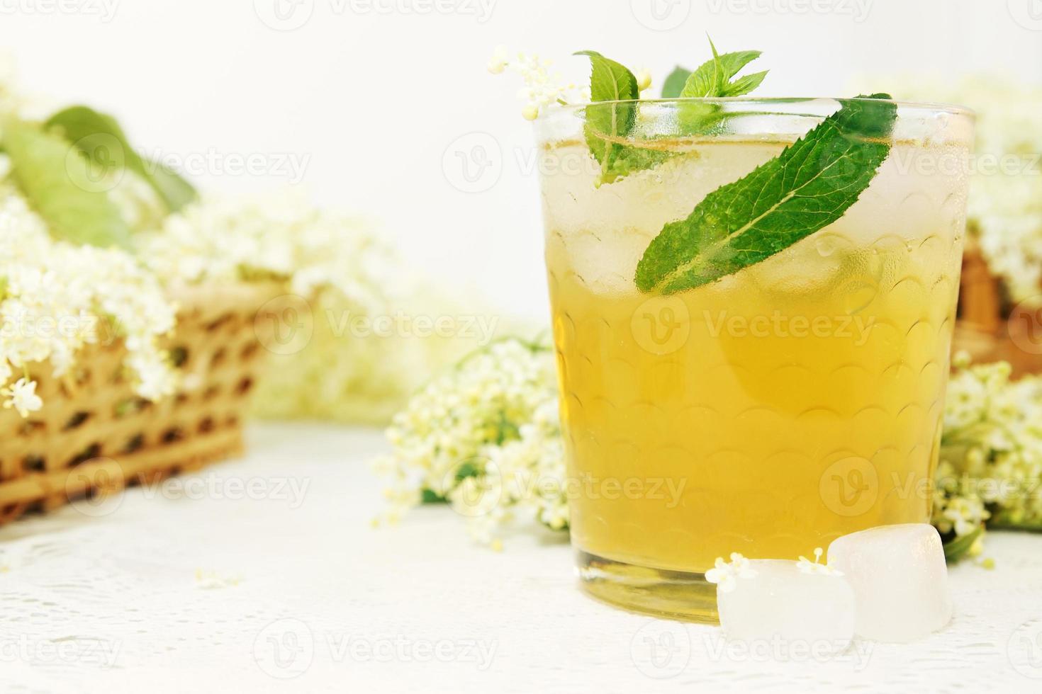 drink from elder with mint photo
