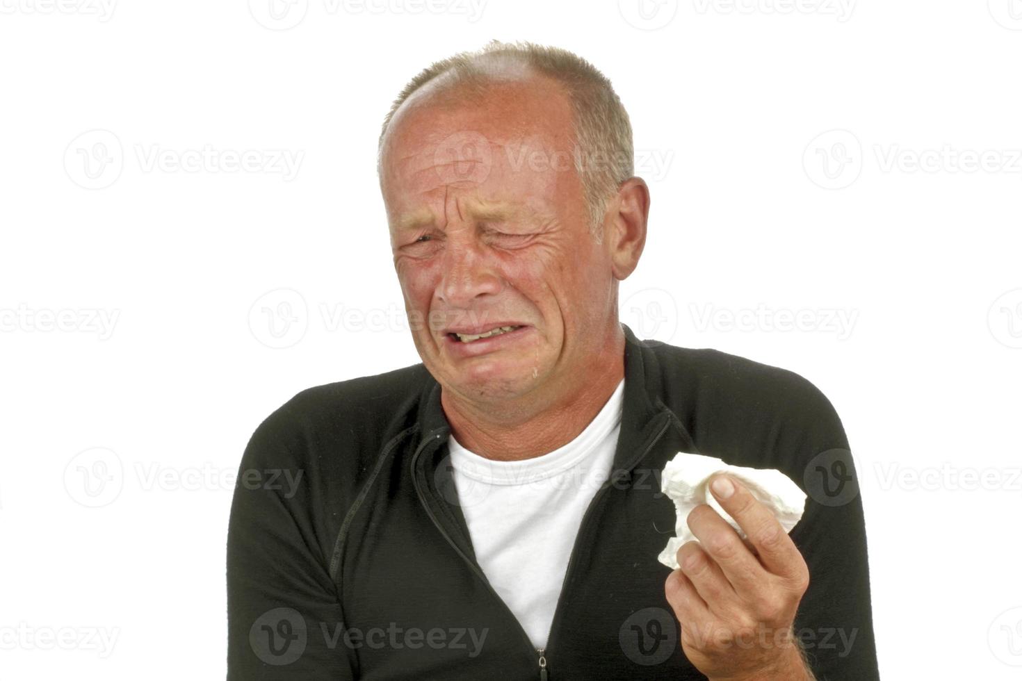 Crying sad man photo