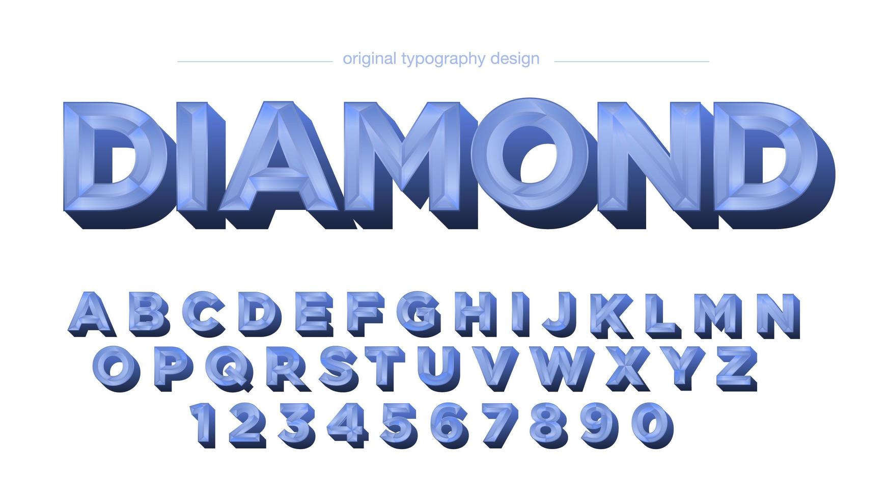 Blue Diamond Tiles Chrome Vintage Alphabet vector