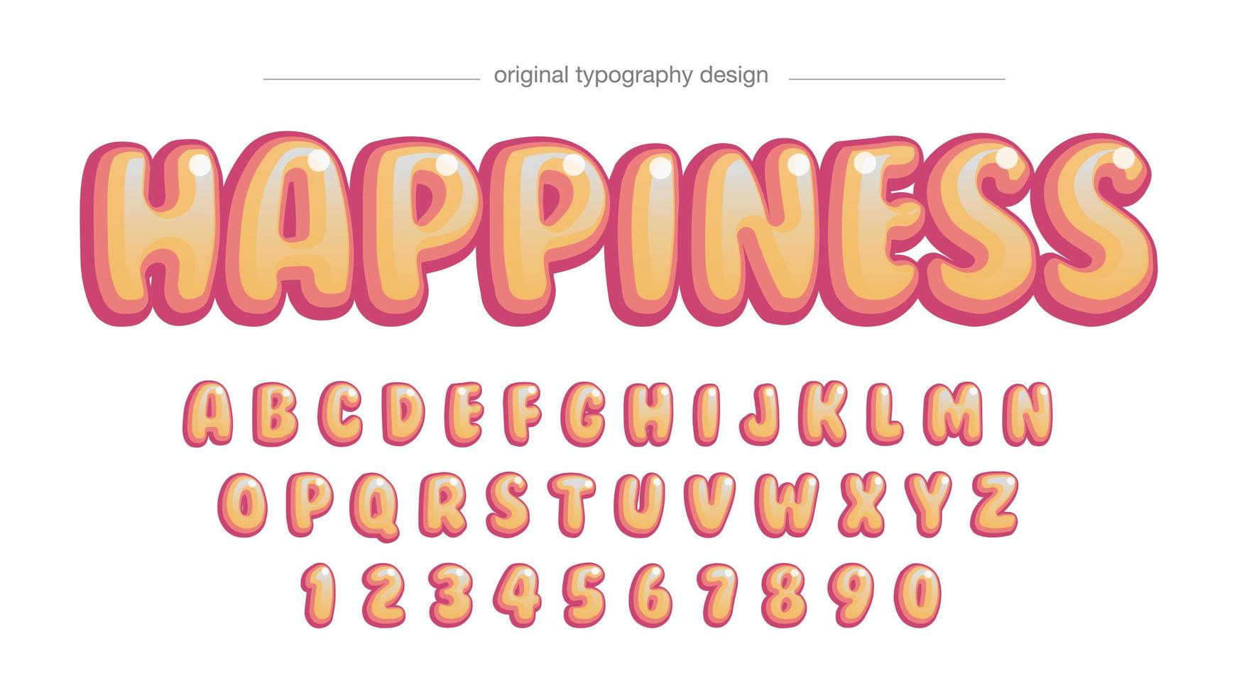 Yellow Pink Colorful Bubble Cartoon Font 940997 Vector Art at Vecteezy