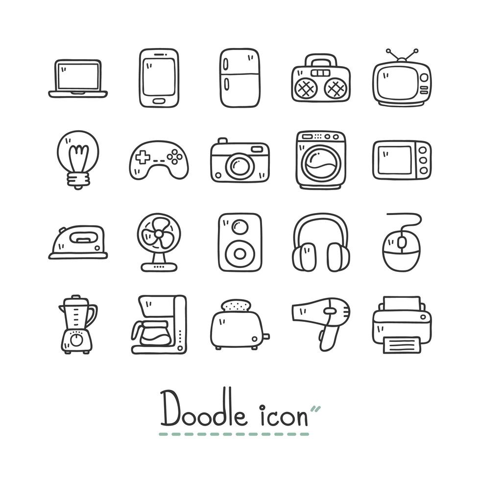 conjunto de iconos de dispositivo doméstico vector