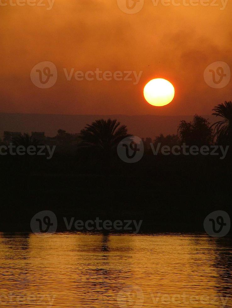 Egyptian sunset along the Nile photo