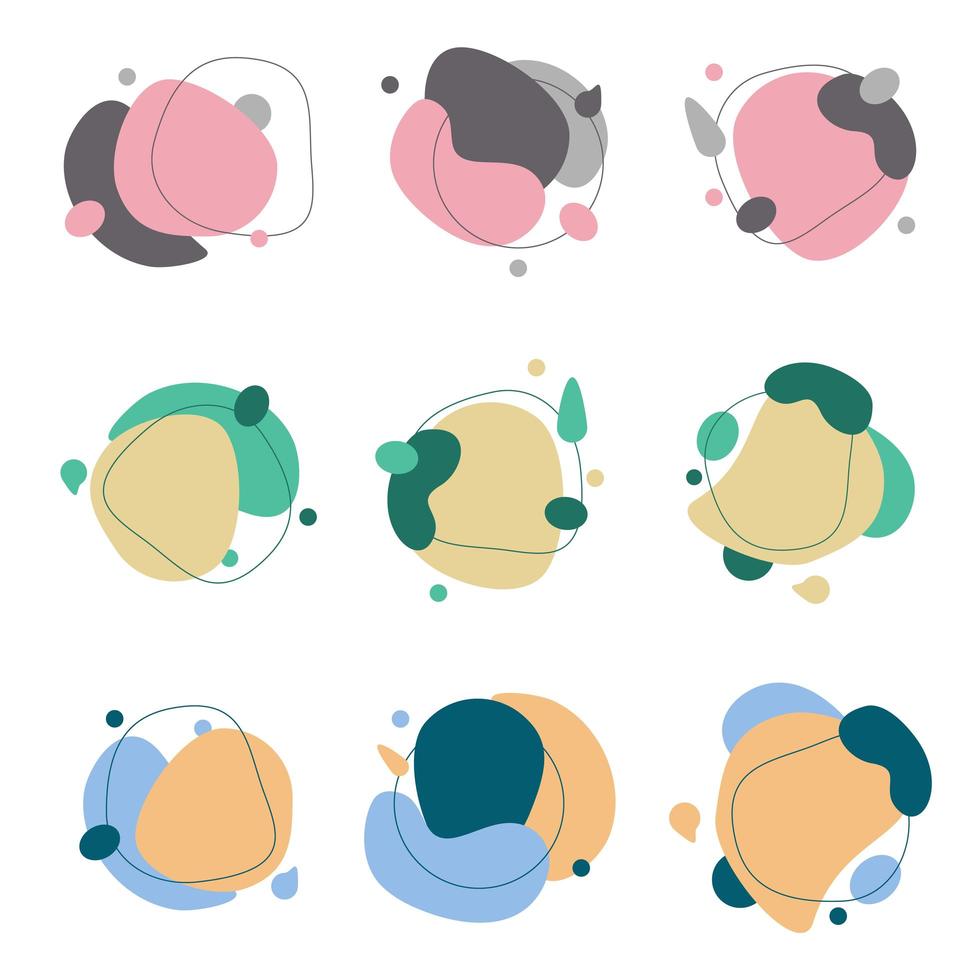 Set Of Modern Liquid Shapes vector