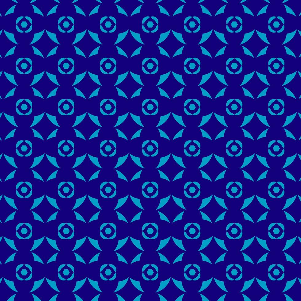 Blue Light and Dark Geometric Retro Pattern vector