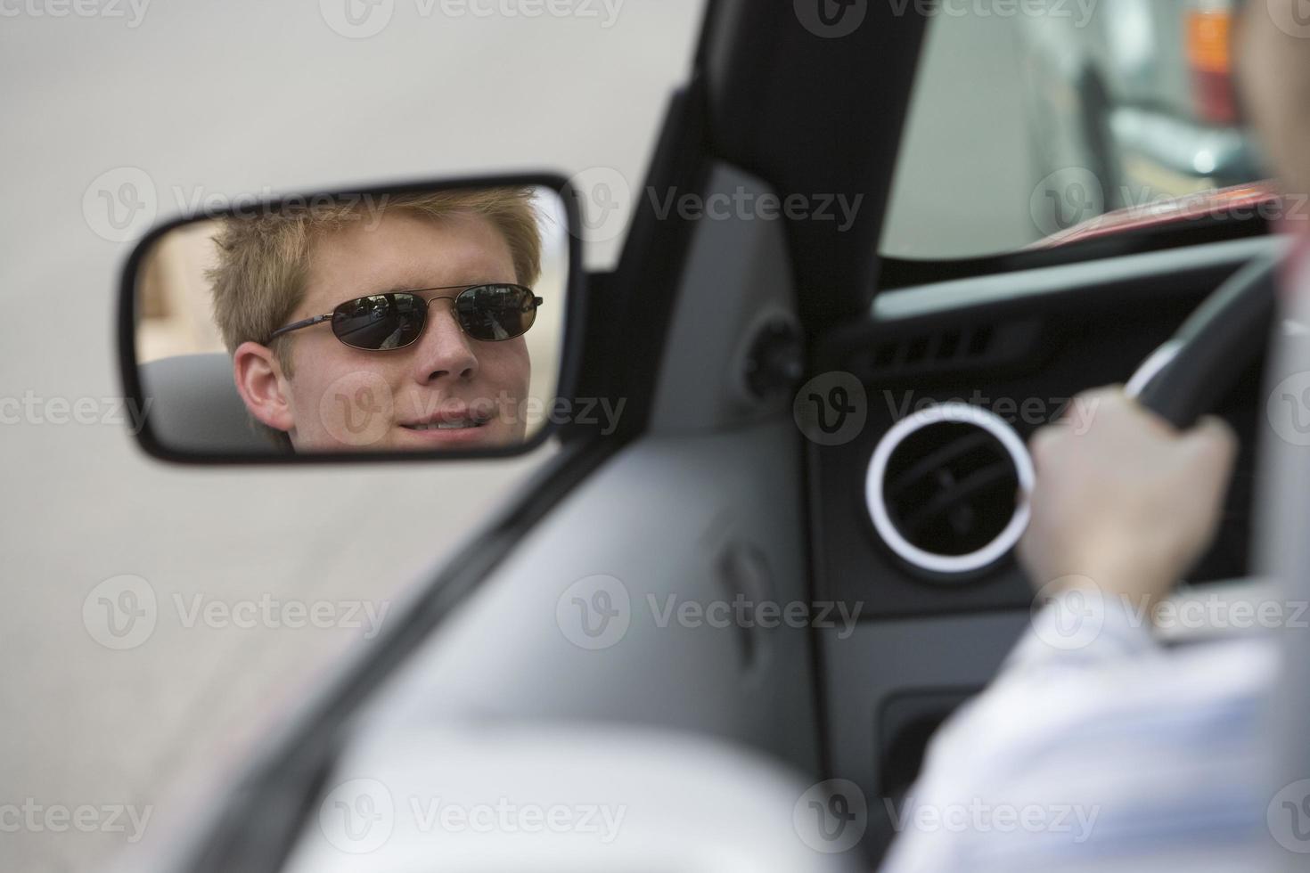 Man in car photo