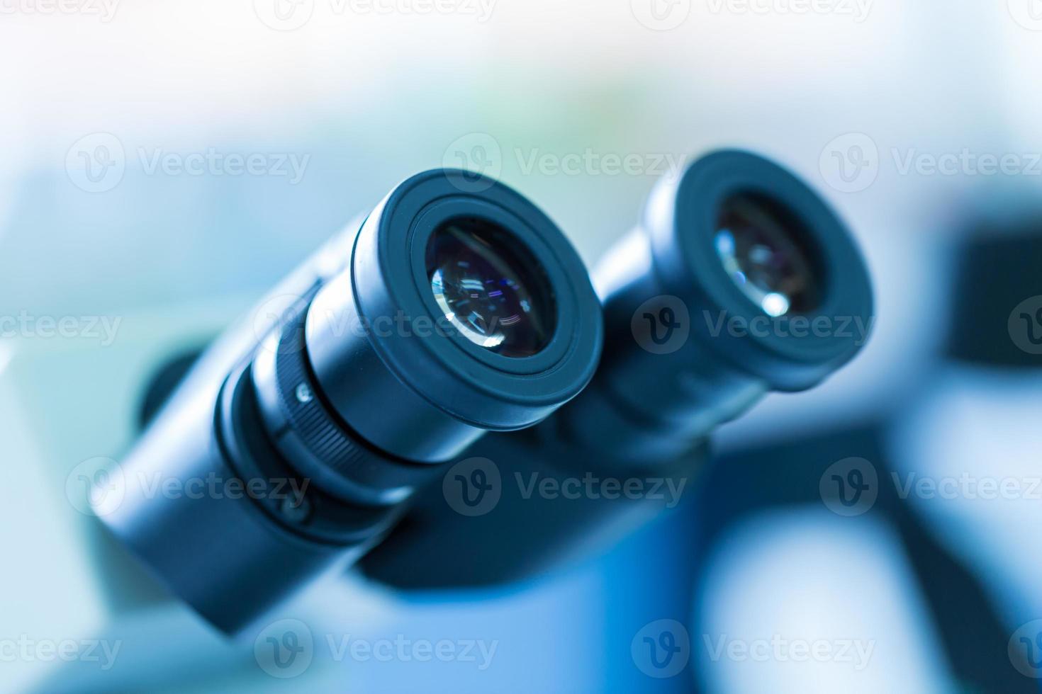 Microscope eyepiece photo