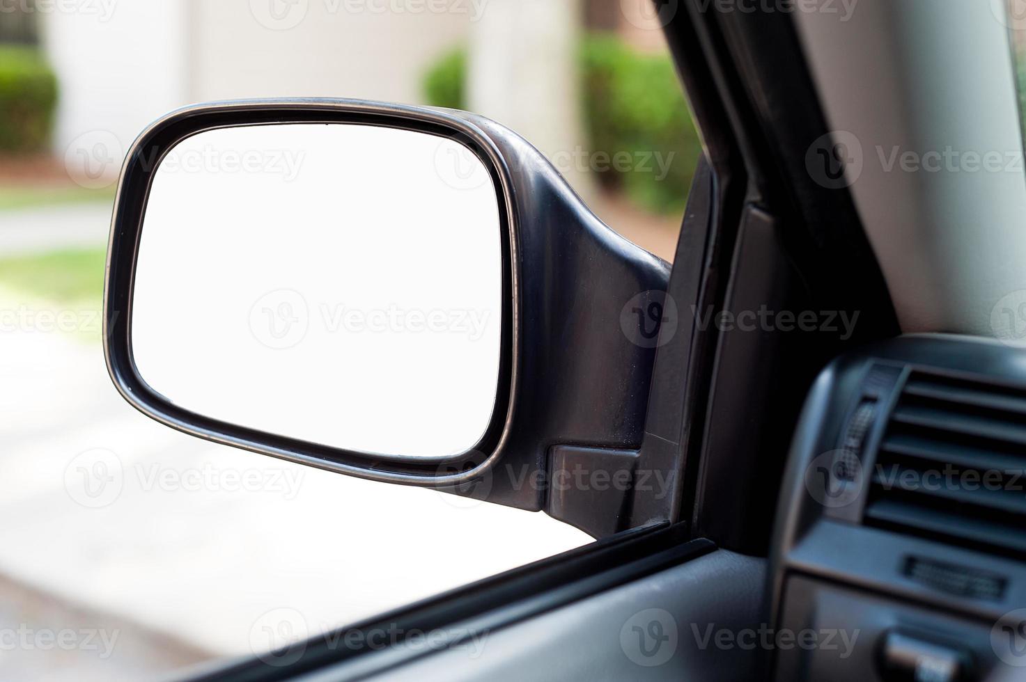 Car side mirror with copy space photo