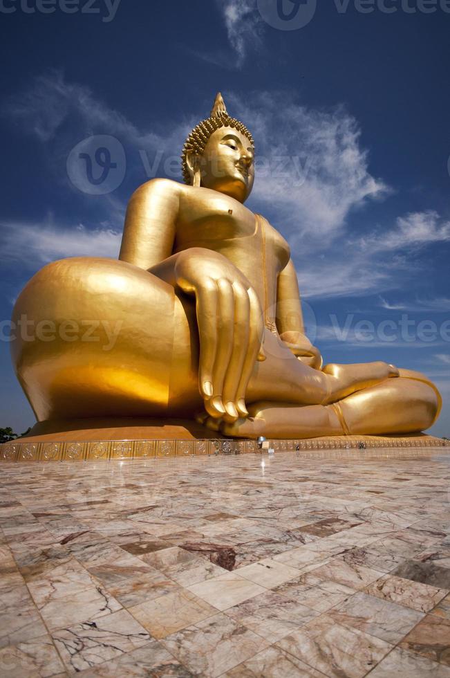 The Big beautiful Buddha at Wat Muang Temple, Angthong, Thailand photo