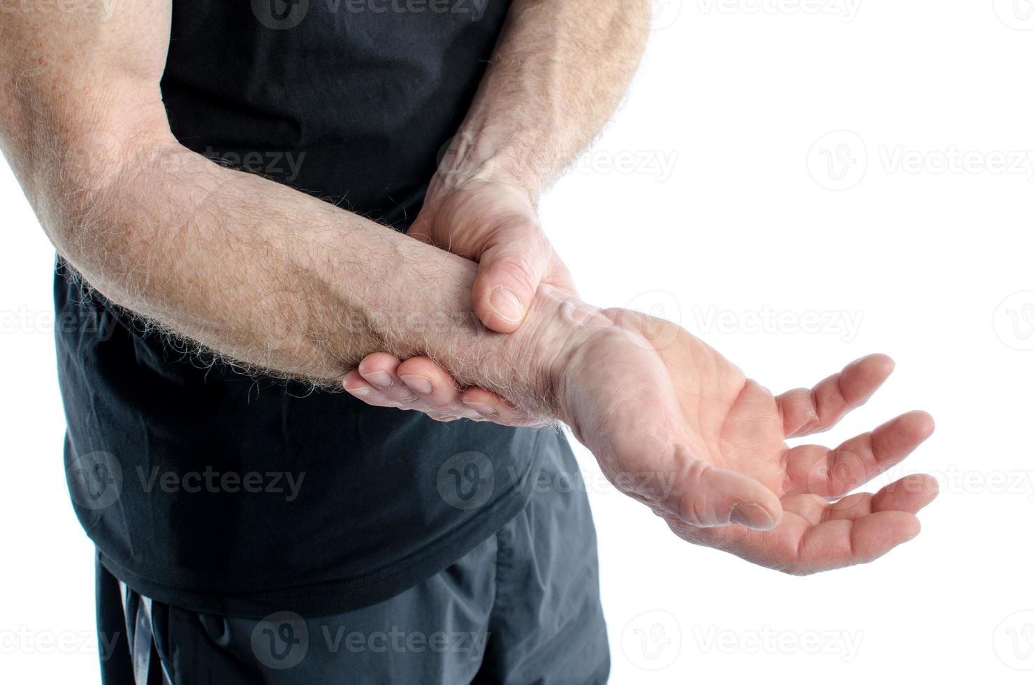 Man with painful wrist photo