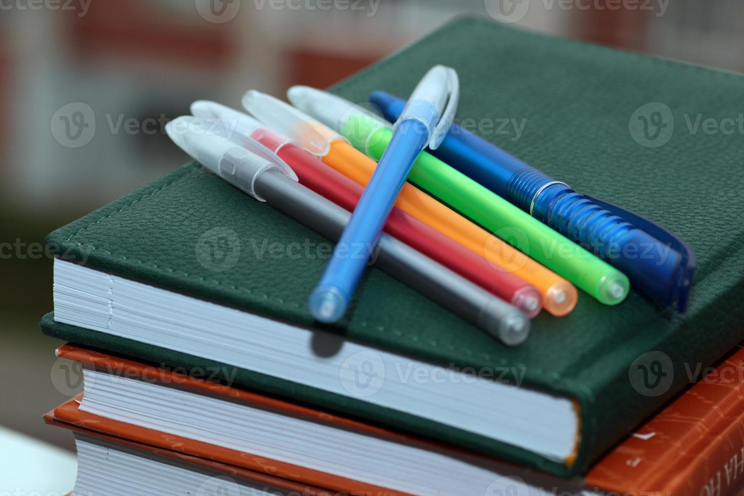 pen pencil study textbooks photo