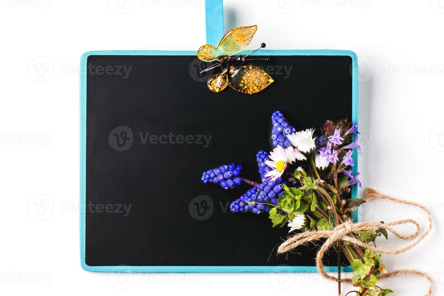 Chalkboard with flowers 951858 Stock Photo at Vecteezy