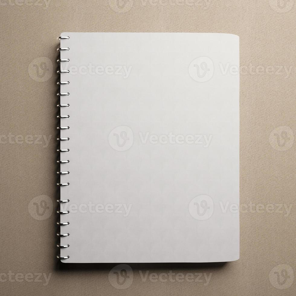 White notebook with blank cover 951931 Stock Photo at Vecteezy