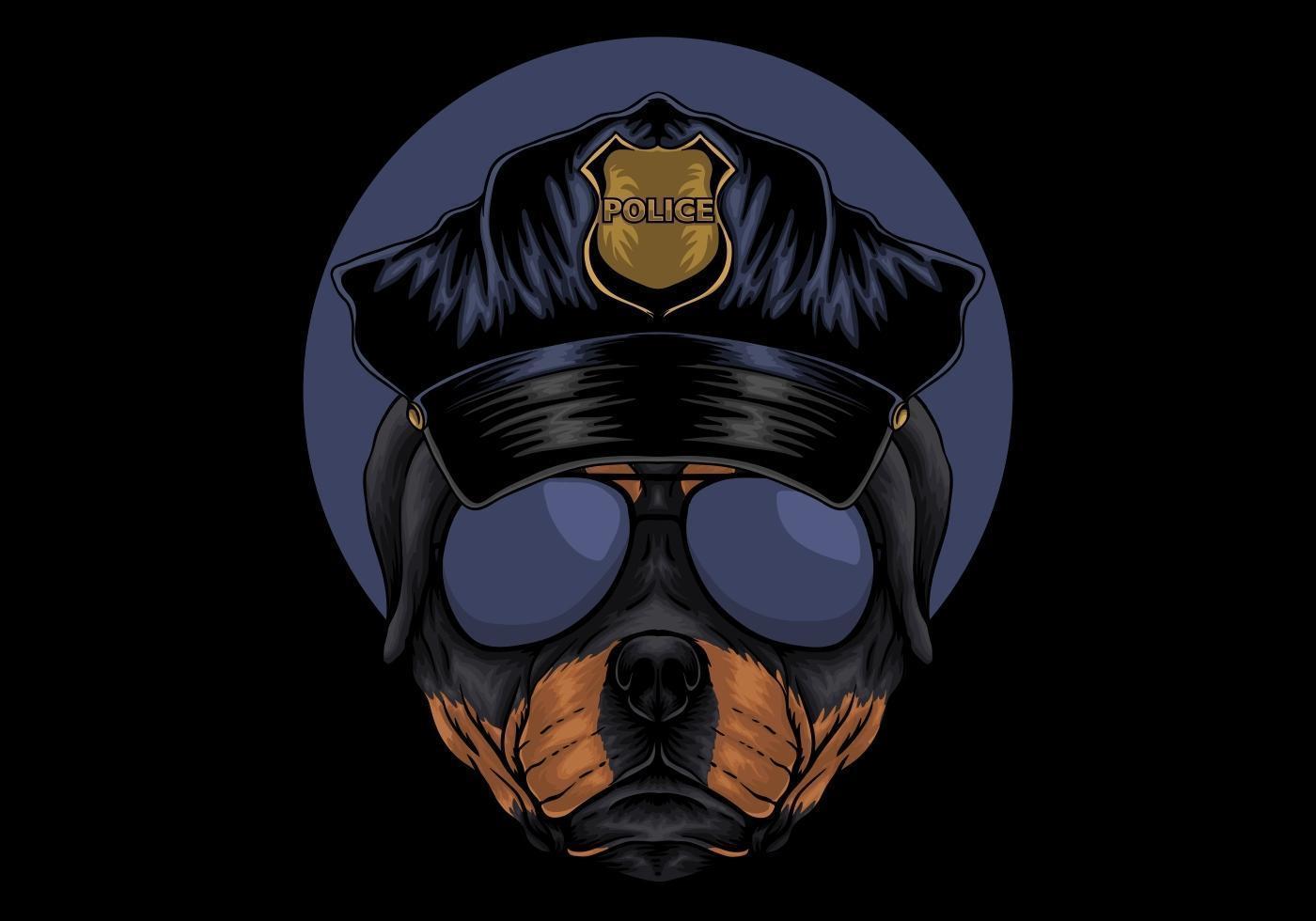 Rottweiler Police Illustration vector