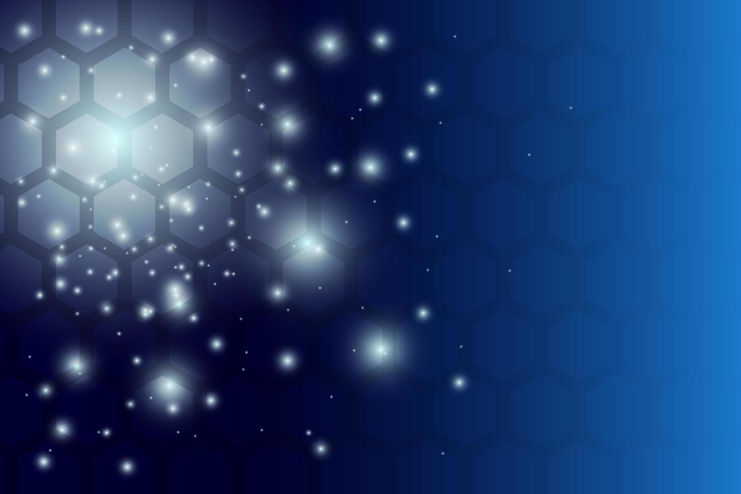 Blue glowing hexagon pattern vector