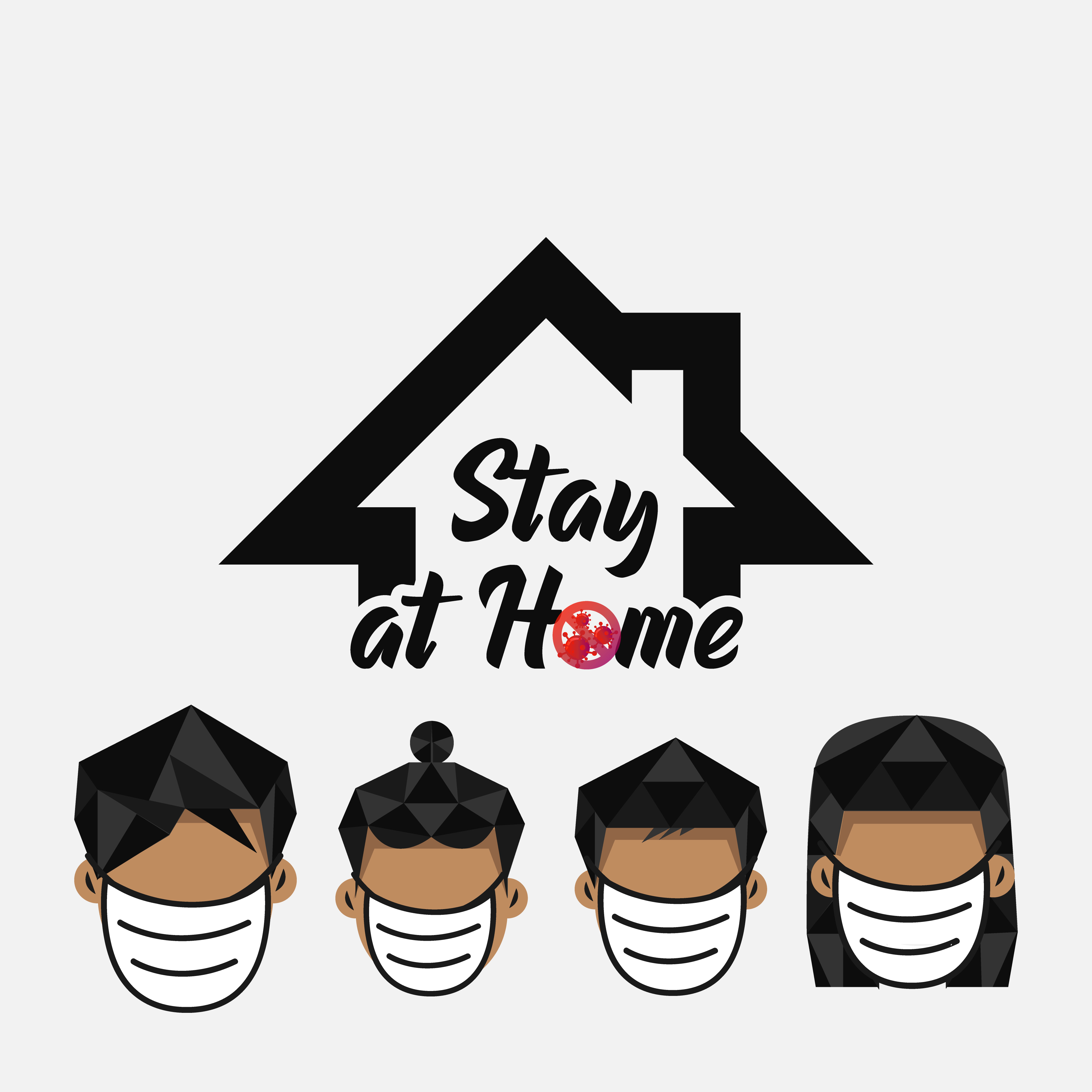 Stay at Home Covid Protection Poster 952451 Vector Art at Stay at Home Covid Protection Poster 952451 Vector Art at