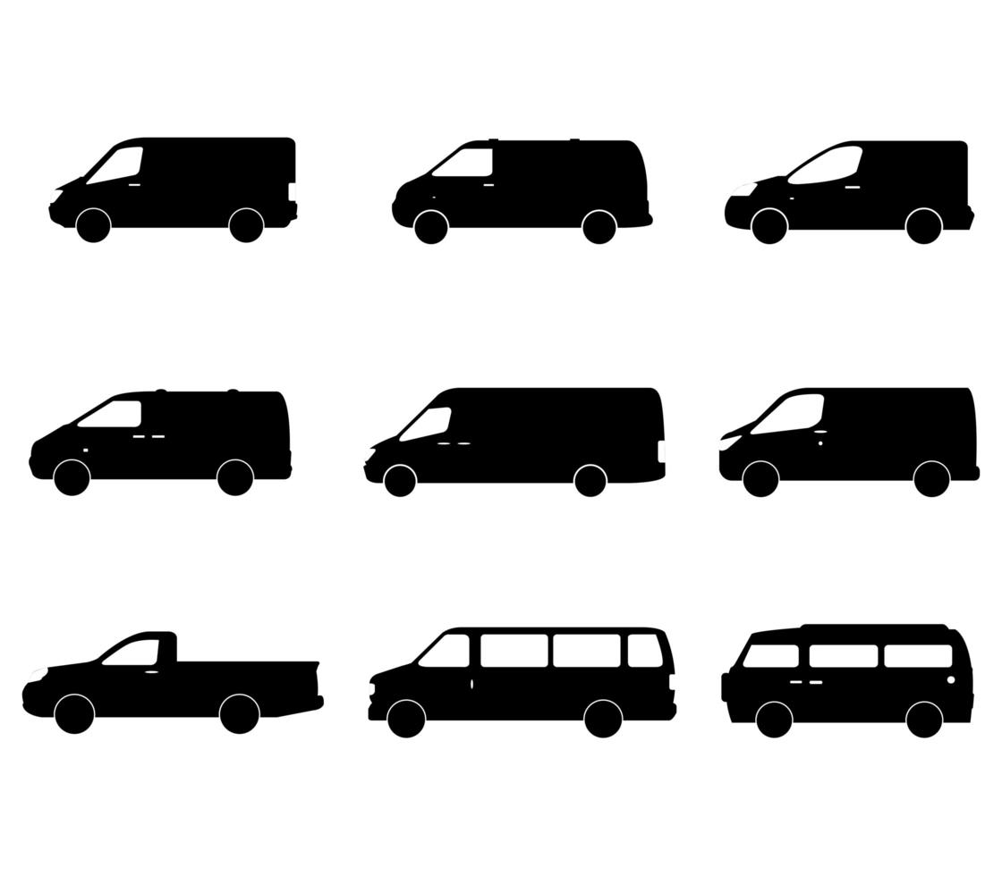 Set of Van Icons  vector