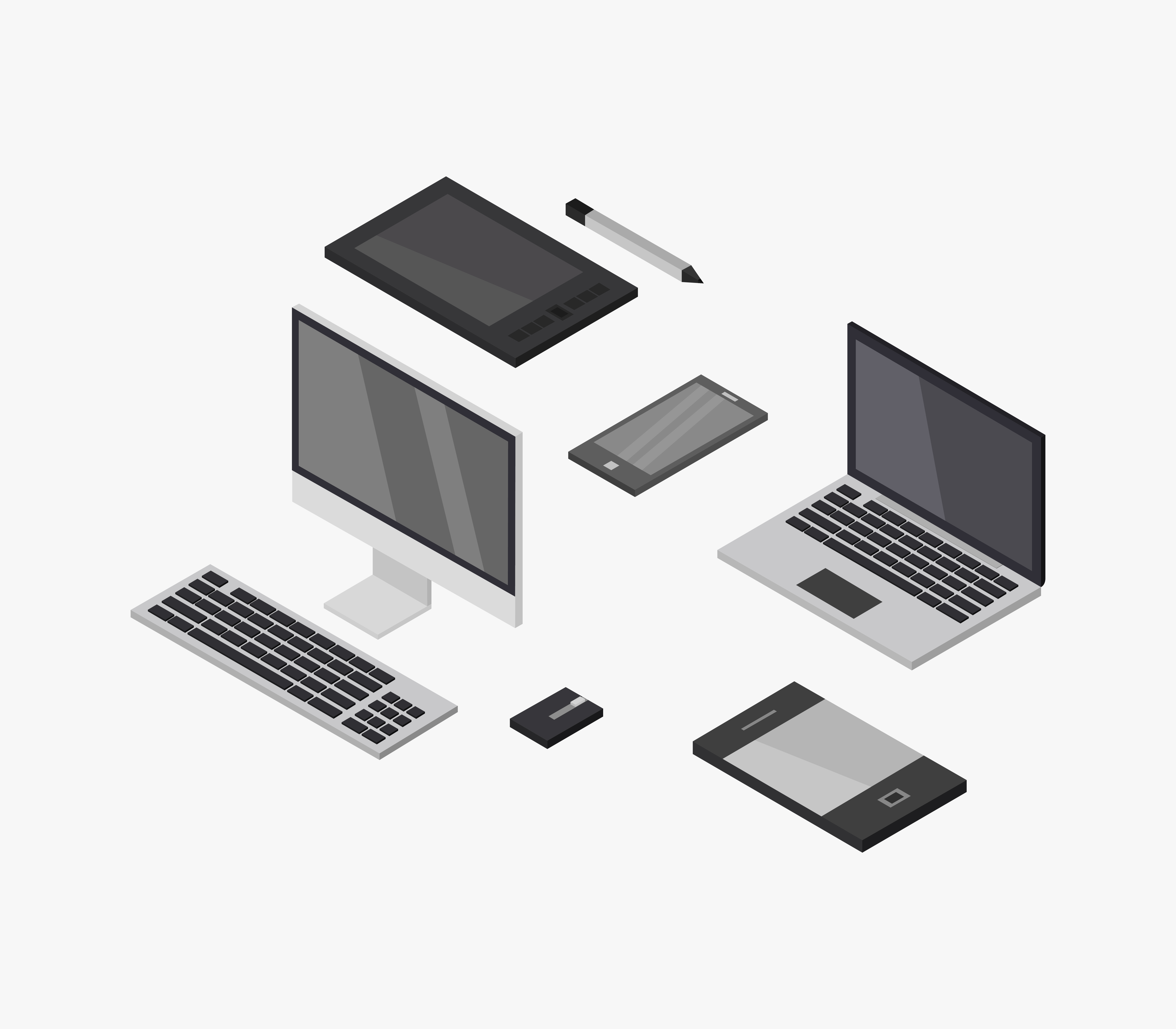 Isometric Digital Technology Objects 952513 Vector Art at Vecteezy