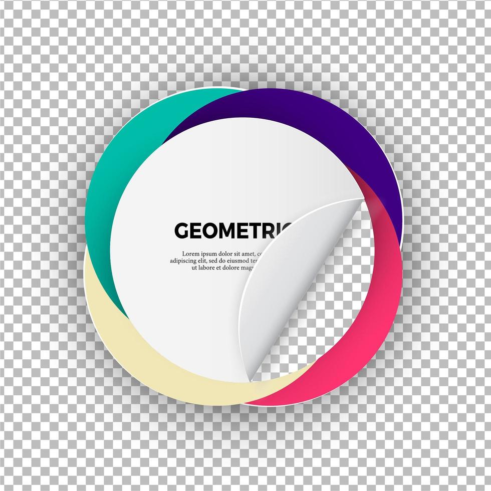 forma geométrica circular sobre fondo transparente vector