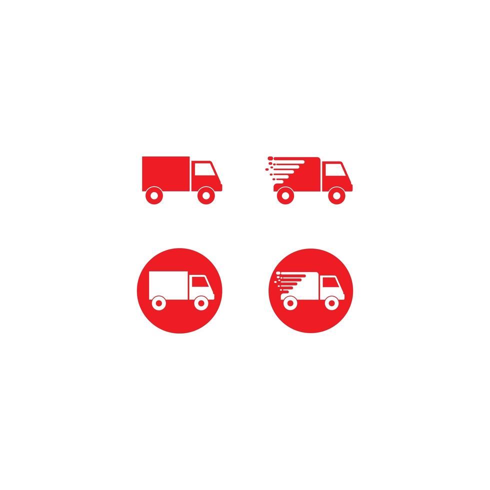 Truck icon set vector