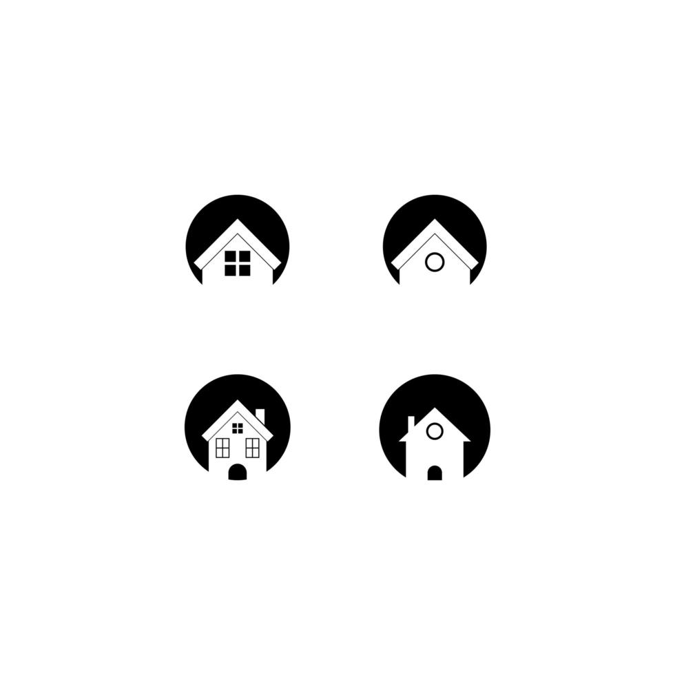 Real estate logo set vector