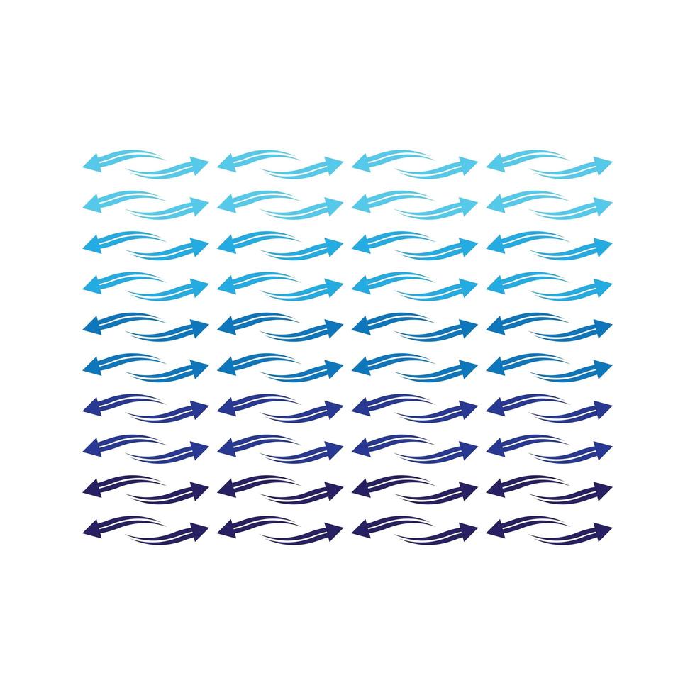 Arrows wave pattern vector