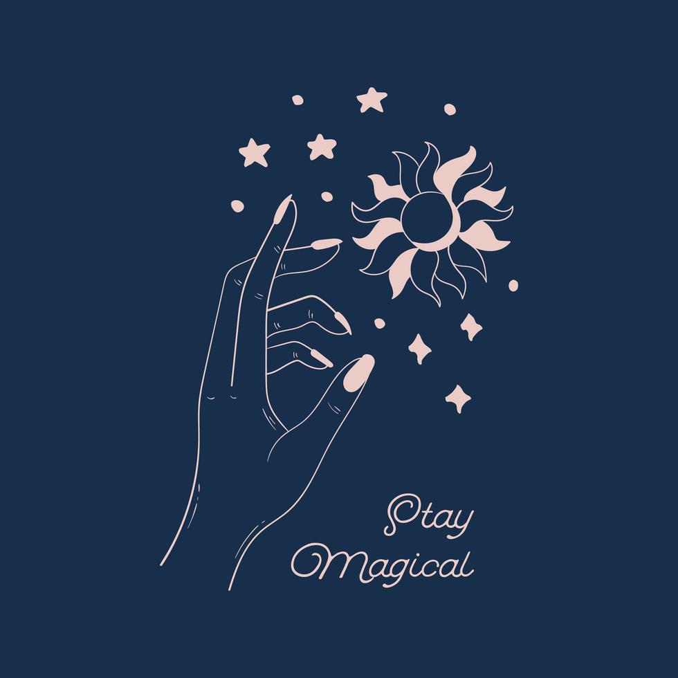 Stay Magical Modern Poster vector
