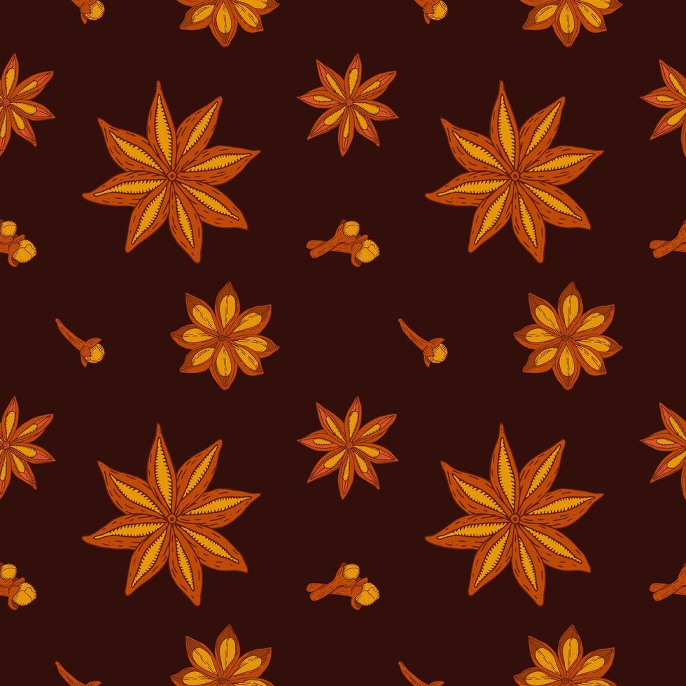 Bakery Spices Seamless Pattern vector